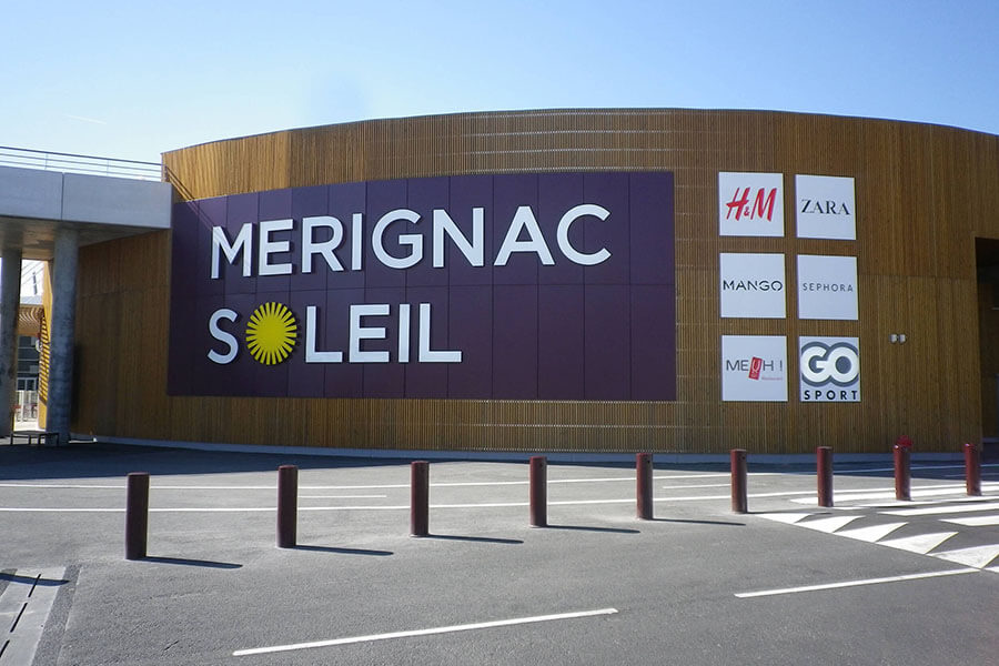 Habillage de façade pour Carrefour Mérignac Soleil