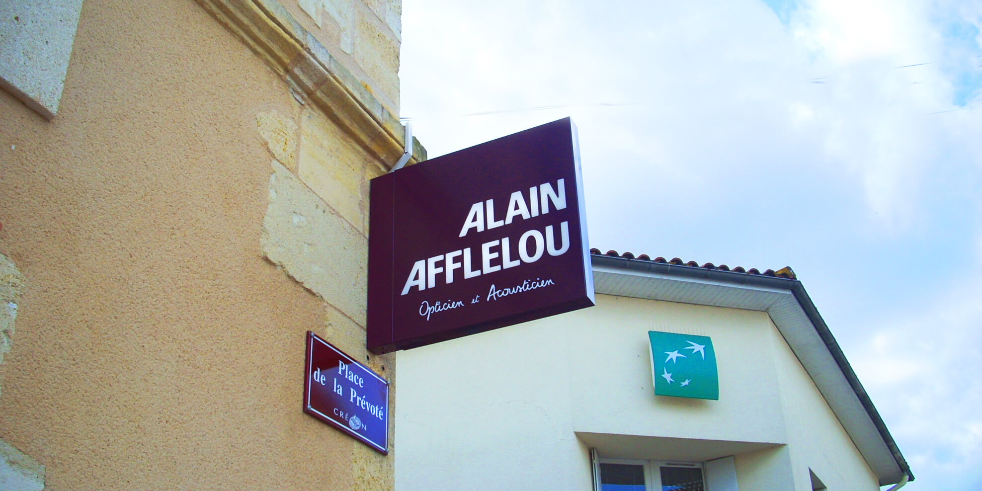 Enseigne Drapeau - Alain Afflelou Créon